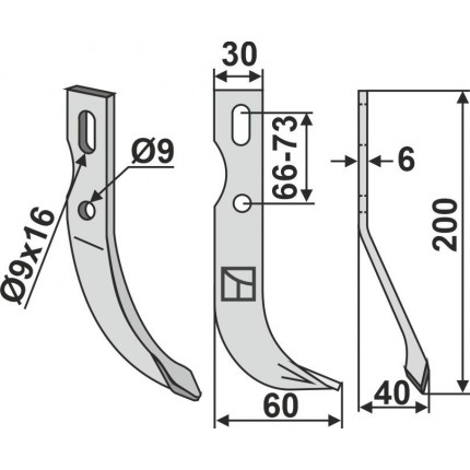 Универсальный Фрезерный нож, правый