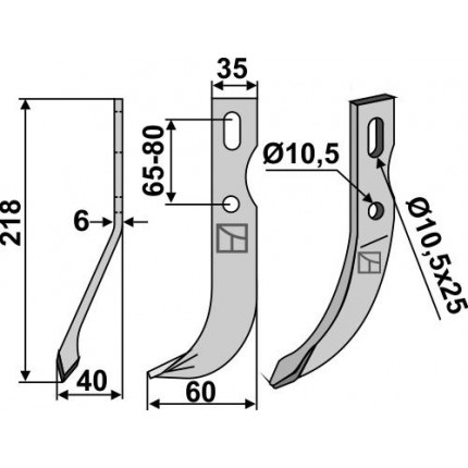 Универсальный Фрезерный нож, левый