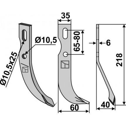 Универсальный Фрезерный нож, правый