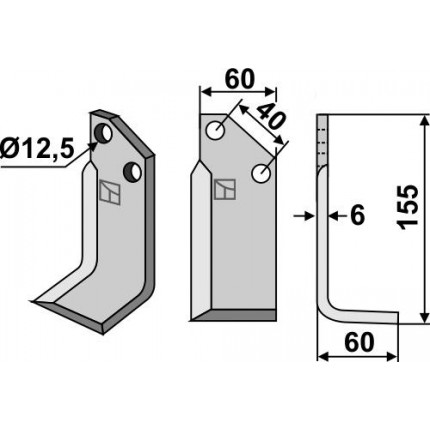 Фрезерный нож, правый