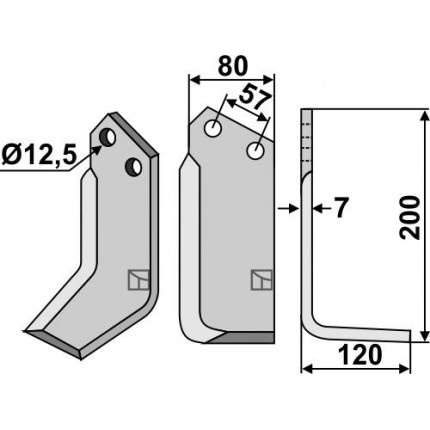 Фрезерный нож, правый