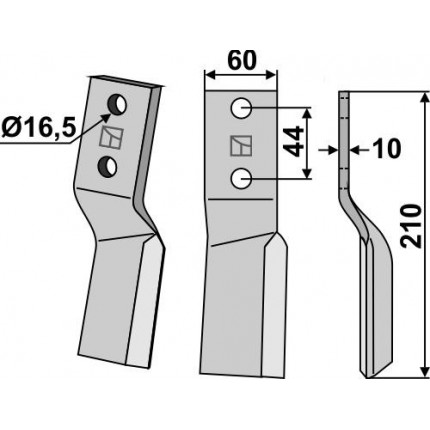 Ротационный зуб, правый