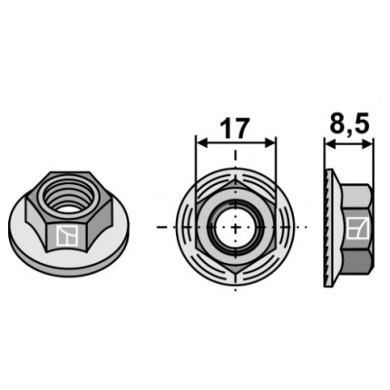 Гайка крепления ножей
