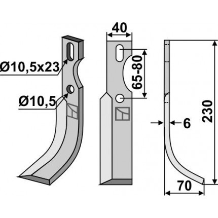 Универсальный Фрезерный нож, правый
