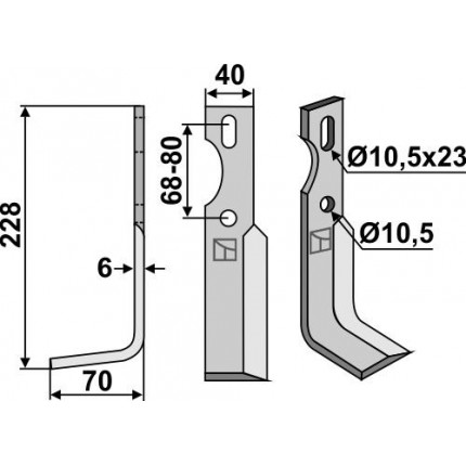 Универсальный Фрезерный нож, левый
