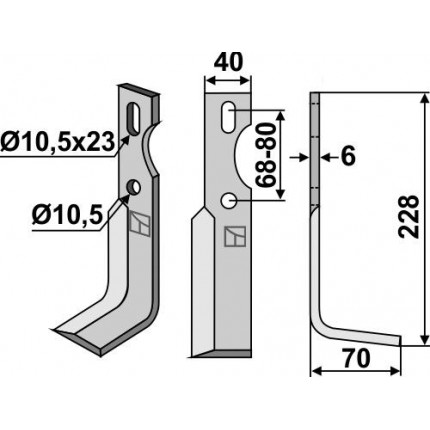 Универсальный Фрезерный нож, правый