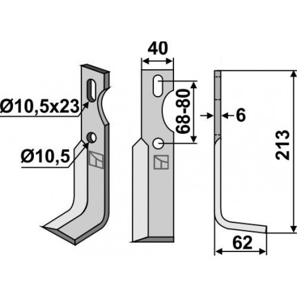 Универсальный Фрезерный нож, правый