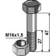 Болт с гайкой - M16x1,5 - 12.9