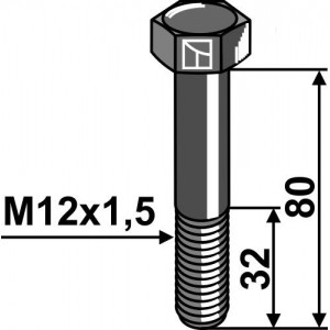Болт - M12x1,5 - 10.9