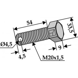 Болт крепления ножа -10.9