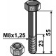 Болт с стопорной гайкой - M8x1,25 - 8.8
