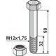 Болт со стопорной гайкой - M12x1,75 - 10.9