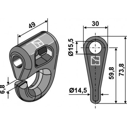 Соединительная серьга - быстросменная система