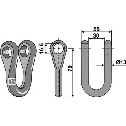 Соединительная серьга Ø16,5