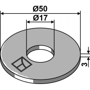 Подкладное кольцо Ø50x3xØ17