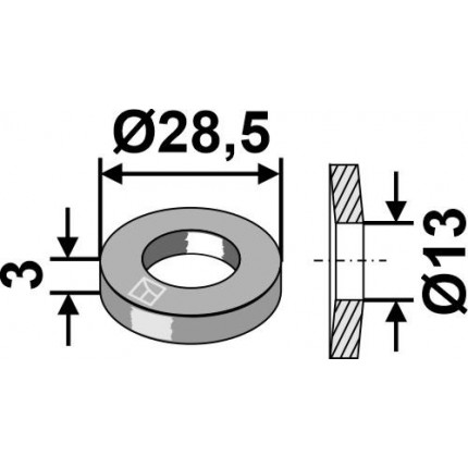 Шайба Ø28,5x3xØ13
