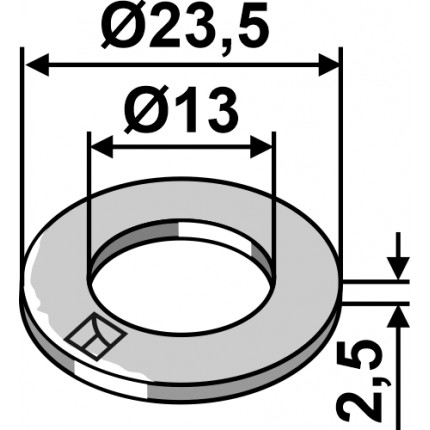 Шайба Ø23,5x2,5xØ13