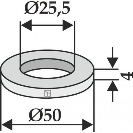 Шайба Ø50x4xØ25,5