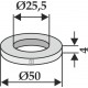 Шайба Ø50x4xØ25,5