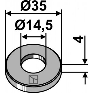 Шайба Ø35x4xØ14,5
