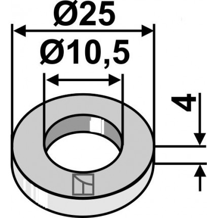 Шайба Ø25x4xØ10,5