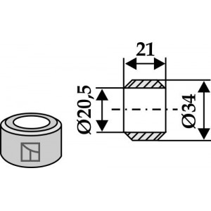 Шайба Ø34x21xØ20,5
