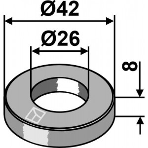 Распорная шайба Ø42x8xØ26