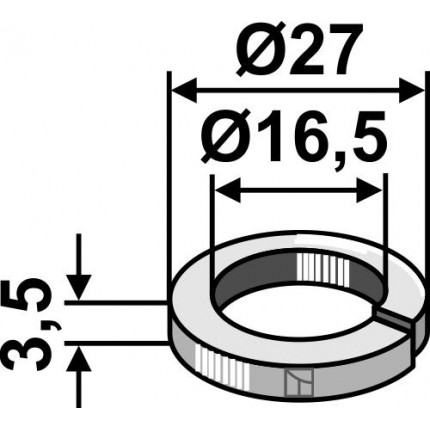 Шайба Ø27x3,5xØ16,5