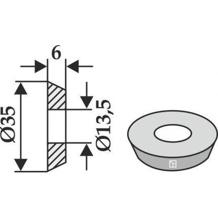 Шайба Ø35x6xØ13,5