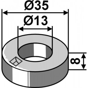 Шайба Ø35x8xØ13