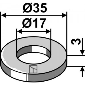 Шайба Ø35x3xØ17