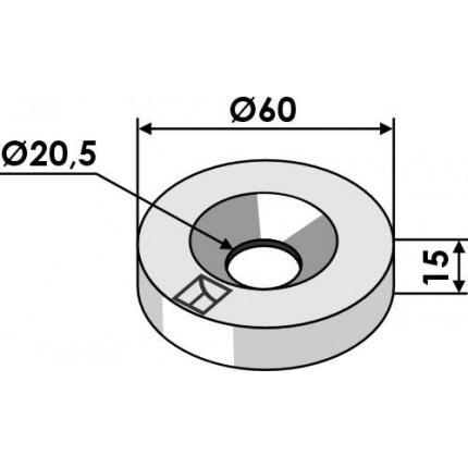 Распорная шайба Ø60x15xØ20,5