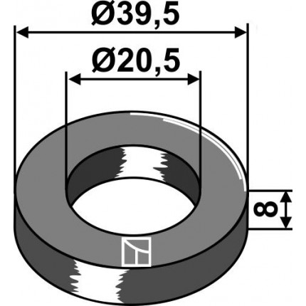 Шайба Ø39,5x8xØ20,5