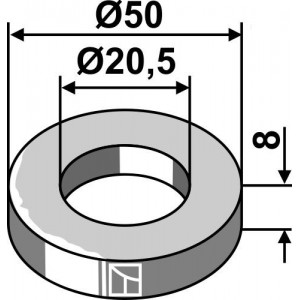 Шайба Ø50x8xØ20,5