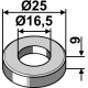 Втулка Ø25x9xØ16,5