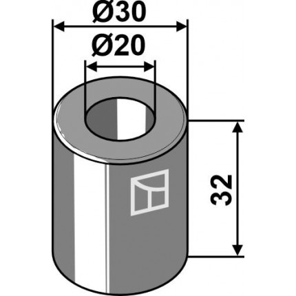 Шайба Ø30x7xØ20