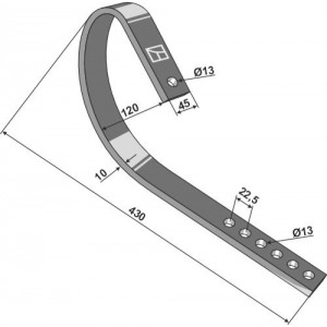 Стойка выравнивателя 45x10