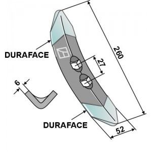 Лапа 260мм - DURAFACE