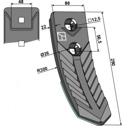 Наконечник лапы - кованый