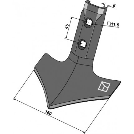 Стрельчатая лапа 160мм