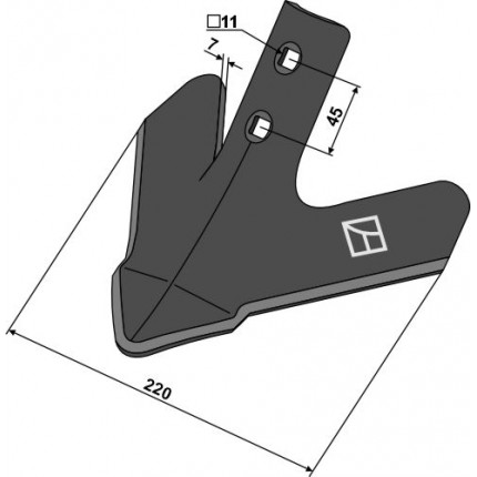 Лапа стрельчатая 220мм