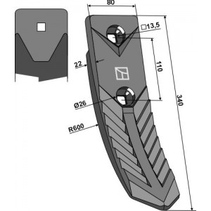 Наконечник лапы - кованый