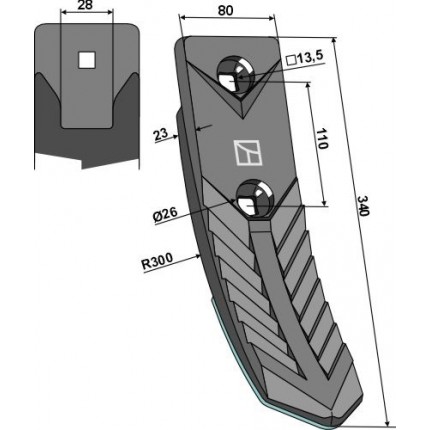 Наконечник лапы - кованый