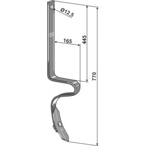 Следорыхлительный зуб с лапой