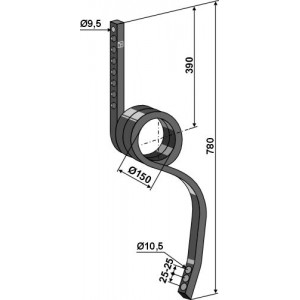 Следорыхлительный зуб без лапы