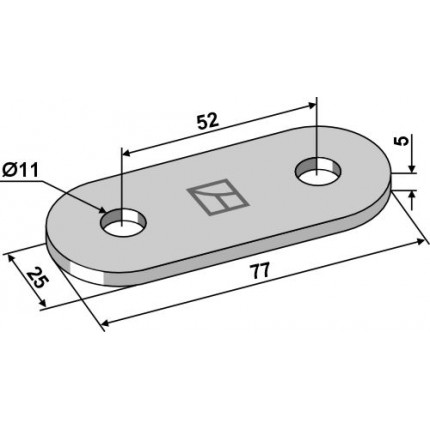 Фиксатор крепления 77x25