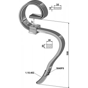 S-образная стойка бороны Marsk-Stig с лапой