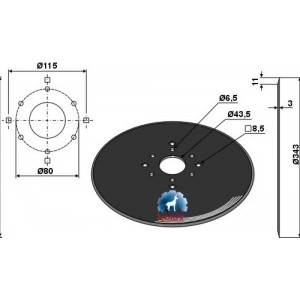 Высевающий диск Ø343x3