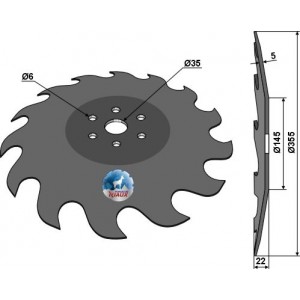 Дисковый нож Ø355 - задний
