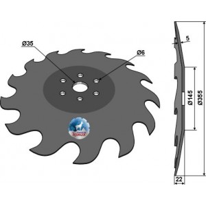 Дисковый нож Ø355 - передний